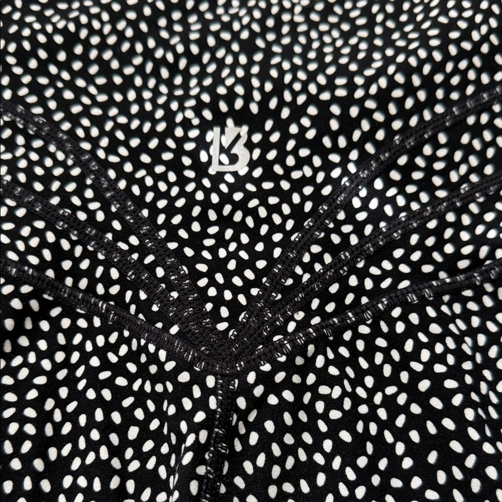 BuffBunny Black and White Dot High-Rise Bike Shorts - Picture 3 of 4